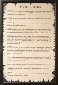 The Bill of Rights of the United States Constitution